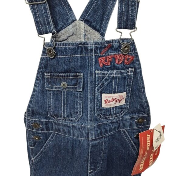 Radio Flyer Denim Coveralls One Piece Size 3T 100% Cotton NWT dated 2004 - Picture 3 of 12